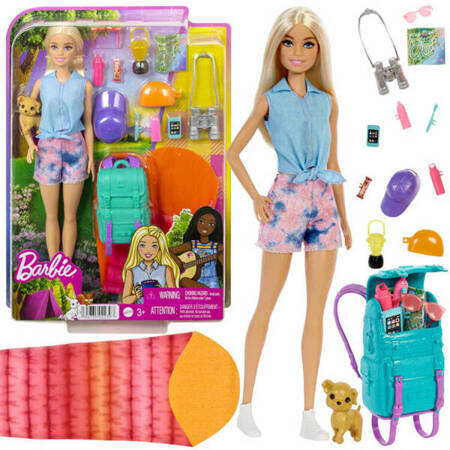 Barbie Malibu Camping traveler doll + accessories HDF73 ZA5086