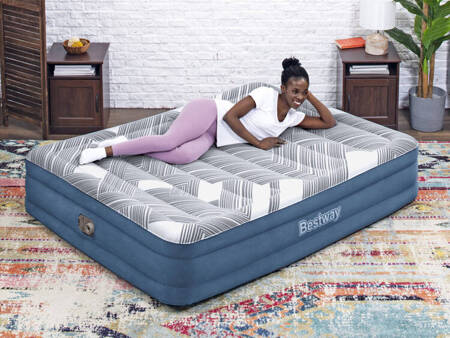 Bestway 2-person comfortable Queen mattress 203x152x36cm built-in pump 6712Y
