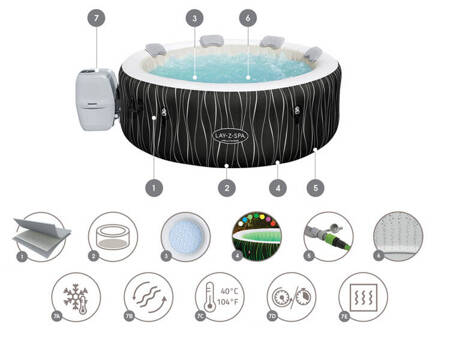 Bestway jacuzzi Lay-Z-Spa HOLLYWOOD 4-6os LED 60059