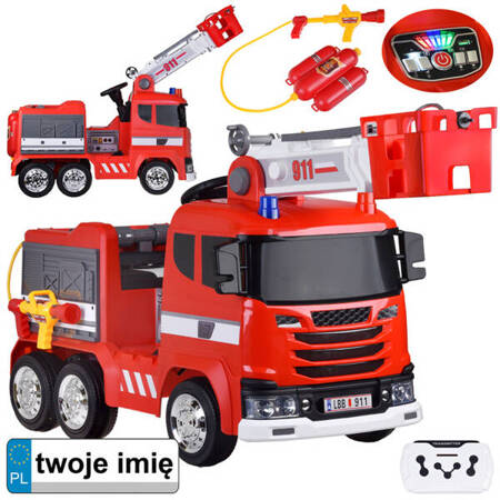 Car fire brigade battery-operated fire truck, rocking sikawka PA0316