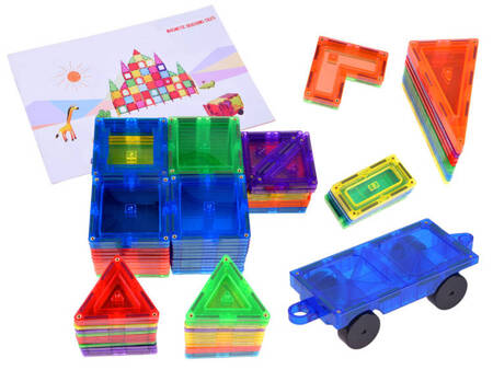 Educational magnetic blocks PANELS 100 pieces ZA3860
