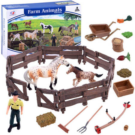 Figures set of animals Horses farm ZA2991