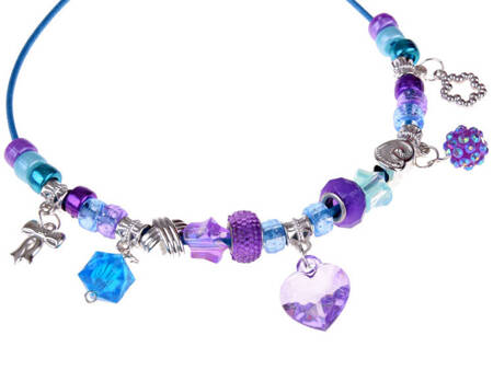 Set of beads, bracelet, necklace, box + jewelry stand ZA 4645