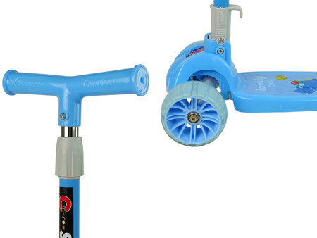 Tricycle Balance Scooter Luminous Blue Wheels Crocodile