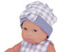 Baby Doll  Newborn Doll in a Gray hat and dress + rabbit ZA5007