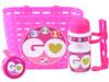 Pink basket set, bell, water bottle GO SP0617