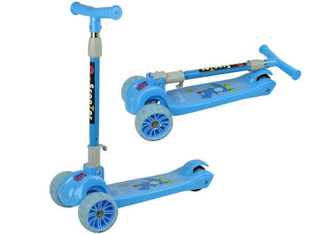 Dreirad Balance Scooter Leuchtend Blaue Räder Krokodil
