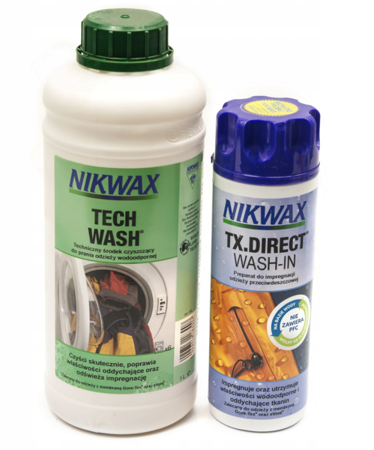 Zestaw NIKWAX Tech Wash + TX Direct Wash-In 2x300ml do prania odzieży technicznej