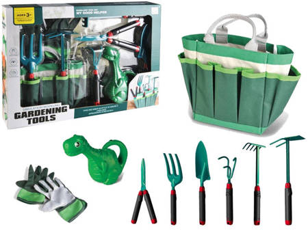 Garten-Set Tasche Werkzeuge Handschuhe Harken Grün