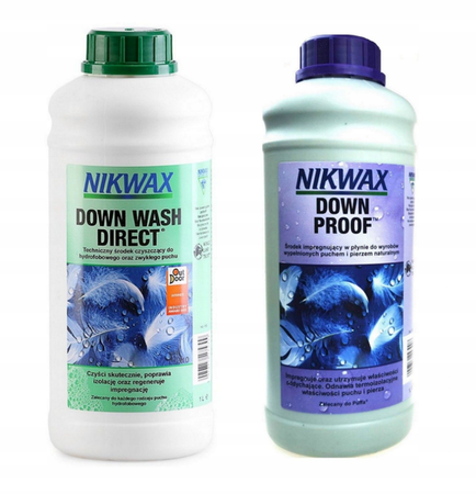 Zestaw NIKWAX Down Wash Direct + Down Proof 2x300ml