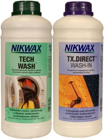 Zestaw NIKWAX Tech Wash + TX Direct Wash-In 2x1L do prania odzieży technicznej