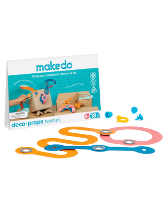 Zestaw kreatywnych kształtów Makedo Deco-Props - Twisties 18 el.