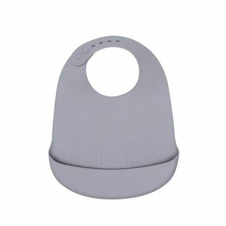 Zestaw śliniaków silikonowych z kieszonką We Might Be Tiny - Mint + Grey