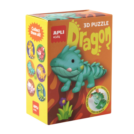 Puzzle 3D Apli Kids Smoki - Turkusowy