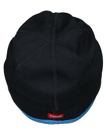 Czapka przejściowa Maximo granatowa z dzieciecymi naszywkami