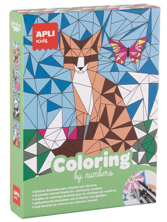 Zestaw artystyczny kolorowanie po numerach Apli Kids - Zwierzęta