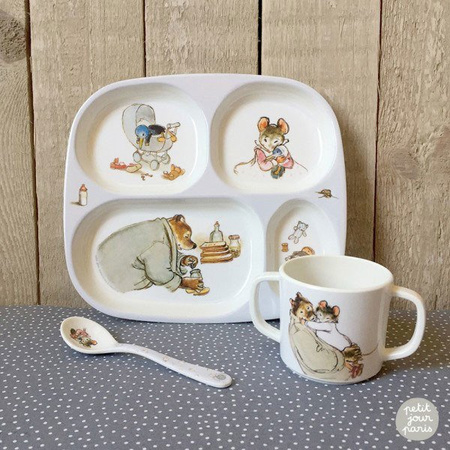 Talerz z przegródkami dla dzieci, Ernest i Celestyna | Petit Jour Paris®