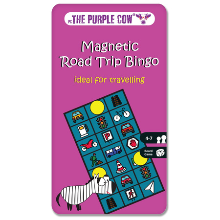 Podróżna gra magnetyczna The Purple Cow - Drogowe Bingo