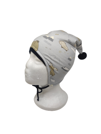 Czapka zimowa MAXIMO Mini z pomponem i troczkami