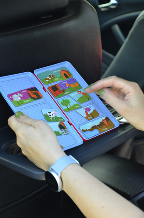 Podróżna gra magnetyczna The Purple Cow - Puzzle Zwierzęta i ich domy