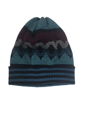 Czapka zimowa Maximo Kids granat bordo wzór