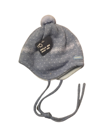 Czapka Maximo blady niebieski z printem