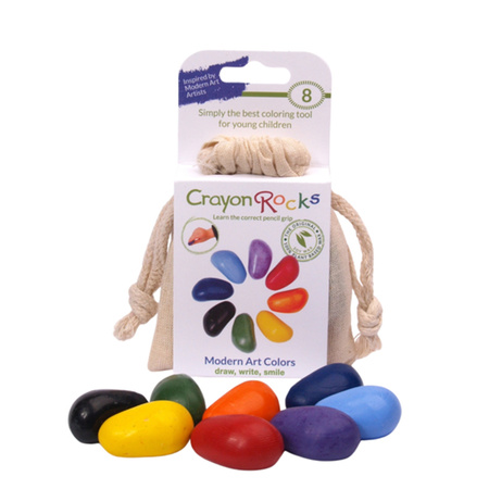 Kredki Crayon Rocks Modern Art w bawełnianym woreczku - 8 kolorów