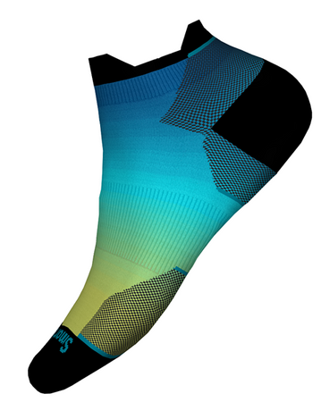 W'S RUN ZERO CUSHION OMBRE PRINT LOW ANKLE SOCKS SMARTWOOL