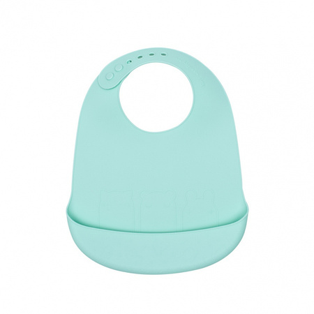 Zestaw śliniaków silikonowych z kieszonką We Might Be Tiny - Mint + Grey