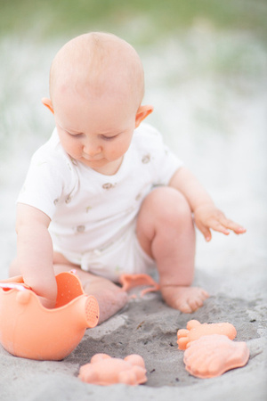 Silikonowe Foremki do piasku 4 szt. Scrunch - Koralowy