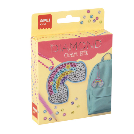 Zestaw do robienia diamentowych breloczków DIY Apli Kids - Tęcza