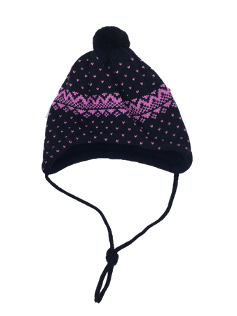 Czapka zimowa przejściowa Maximo Baby z pomponem i troczkami 