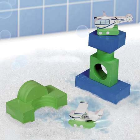 Zabawka do kÄ
pieli BathBlocks - Odrzutowiec i helikopter 10 el.