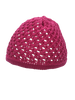 Ażurowa czapka wiosenna Doll malinowy róż