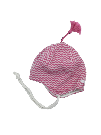 Czapka zimowa przejściowa Maximo Baby z troczkami i pomponem na sznurku