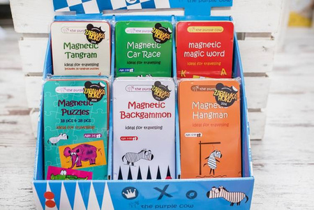 Podróżna gra magnetyczna The Purple Cow - Puzzle Farma