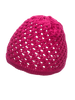 Ażurowa czapka wiosenna Doll malinowy róż