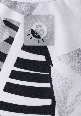 Góra bikini Reima Malibou szary/biały wzór