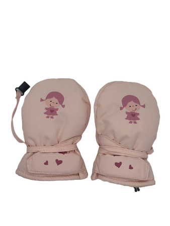 Rękawiczki zimowe mitenki MAXIMO Baby 1palczaste pudrowy róż