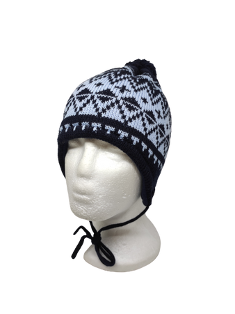 Czapka zimowa przejściowa Maximo Mini z pomponem i troczkami