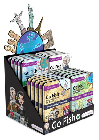 Podróżna gra karciana Kwartet The Purple Cow - Go Fish Kraje, Flagi i inne