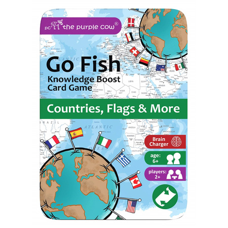 Podróżna gra karciana Kwartet The Purple Cow - Go Fish Kraje, Flagi i inne