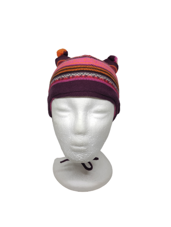 Czapka zimowa MAXIMO Mini z troczkami i ozdobnymi pomponami