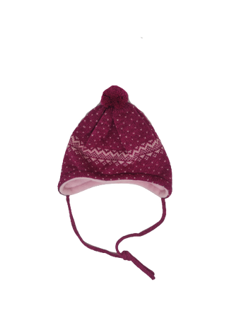 Czapka zimowa przejściowa Maximo Baby z pomponem i troczkami 