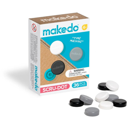 Ozdobne nakładki na śrubki Scru-Dot Makedo - Time Machine 36 el.