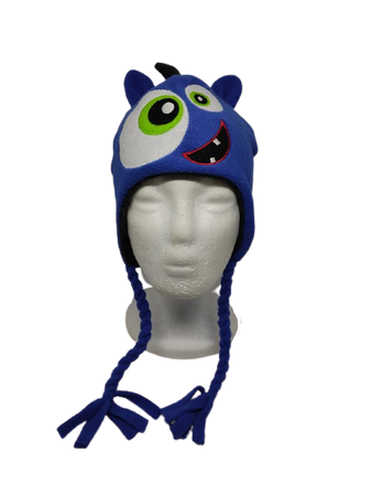 Czapka zimowa przejściowa Maximo Mini z troczkami i ozdobnymi uszkami