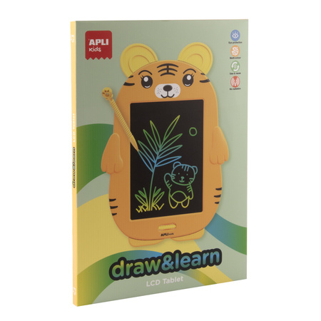 Magiczny tablet LCD do rysowania Apli Kids - Tygrys