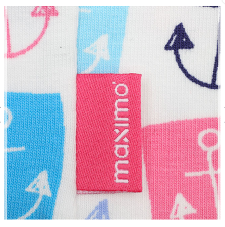 Czapka wiosenna dziewczęca, Maximo Mini Girl, biały wzór