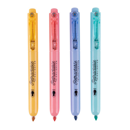 Zakreślacze wysuwane Apli Kids - 4 pastelowe kolory