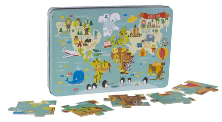 Puzzle XL Apli Kids - Mapa świata 3+